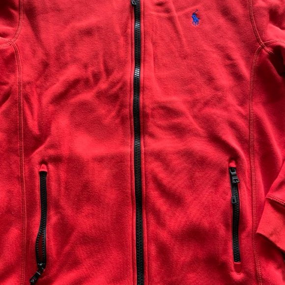 Polo Ralph Lauren Men's New Red Interlock Micro Fleece SKI 67 Jacket Size Medium - Picture 5 of 16